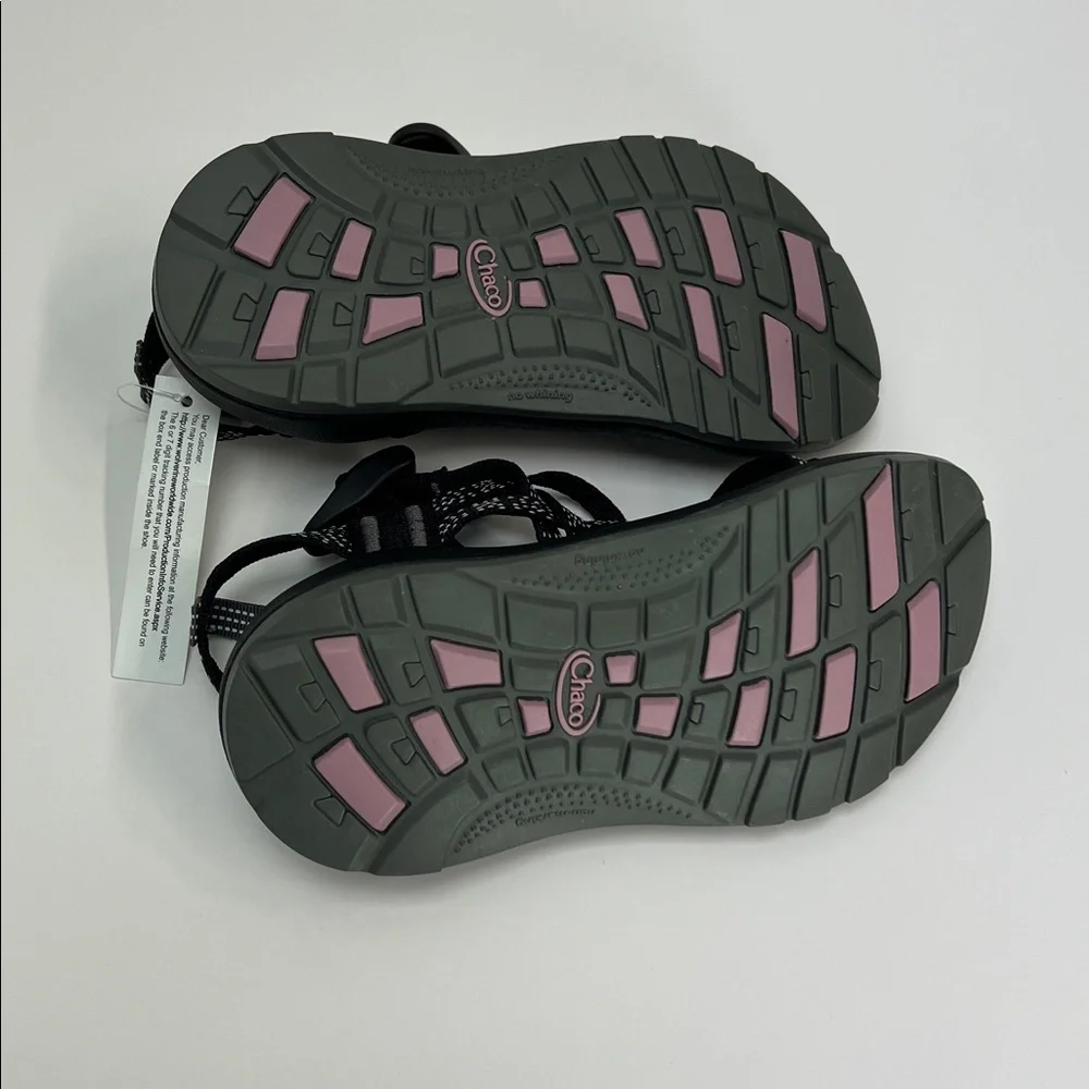 Chaco ZX/1 EcoTread Sandals Kids 1 Unisex Black White Hiking Outdoors Summer New